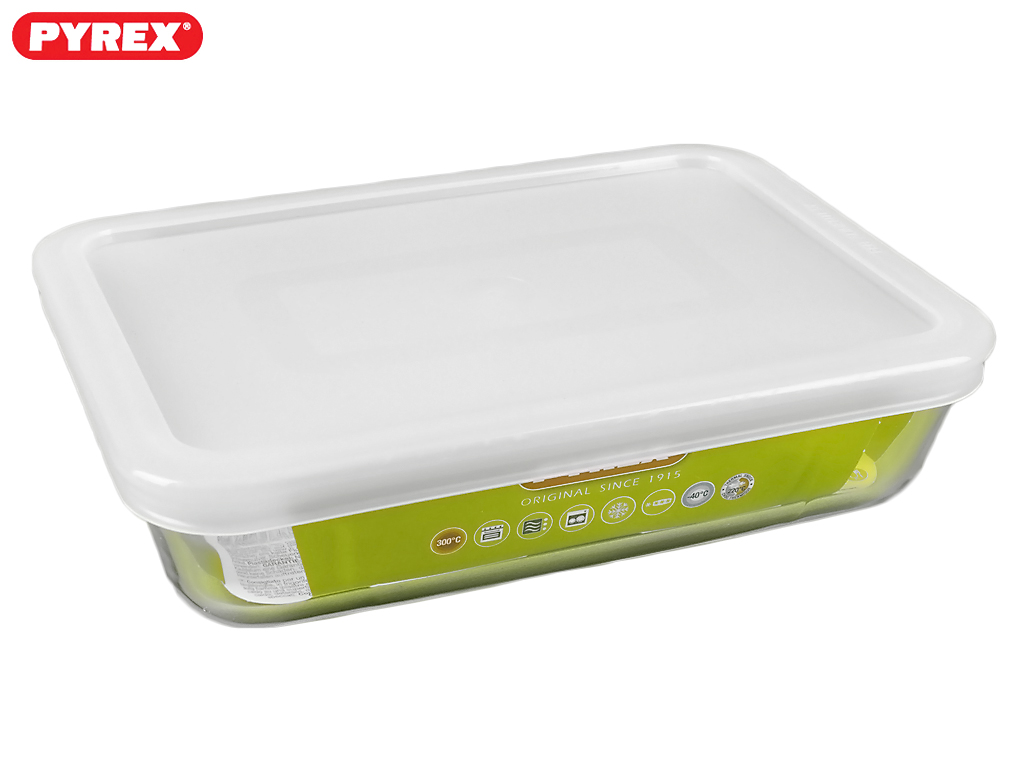 Противень термостекло Pyrex прямоугольный с крышкой 20x15см 800мл 00704