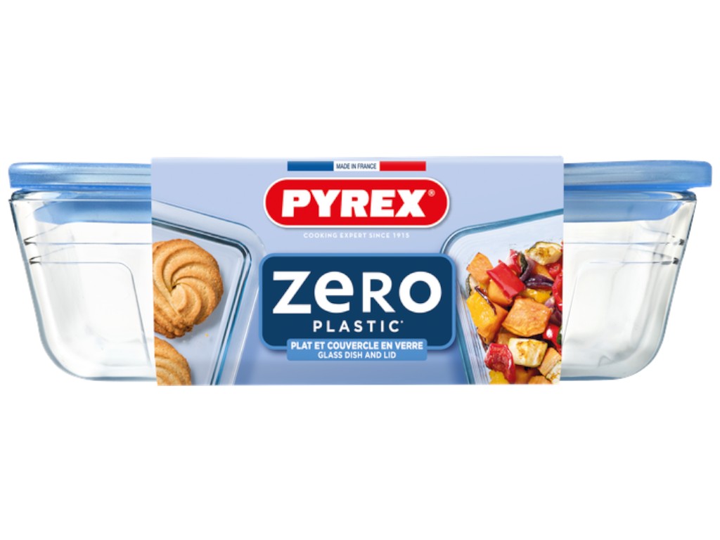 Форма с крышкой Pyrex Pure Glass, прямоугольная, боросиликатное стекло, 1,5л, 22×17×7см