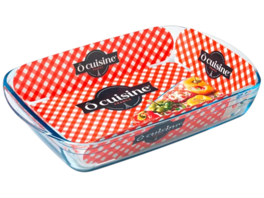 Форма для запікання O Cuisine, прямокутна, боросилікатне скло, 3,6л, 39х24см, колір прозорий