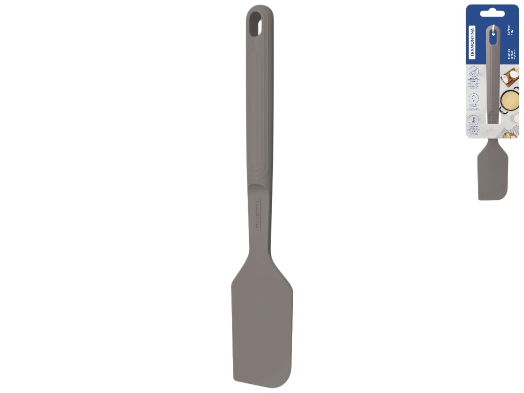 Лопатка Tramontina Softta Gray, силикон, 27,3×5×1,6см, цвет серый