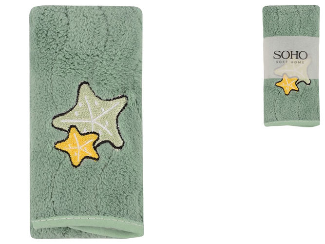Рушник банний Soho Star Green, 25х50см, 6900069704267
