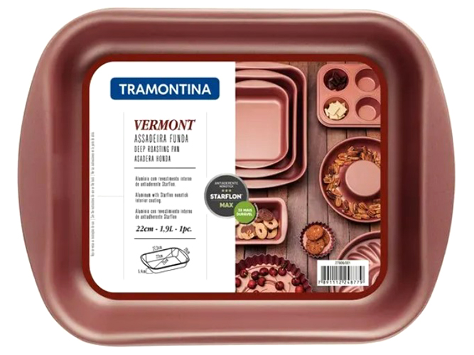 Форма Tramontina Vermont, прямокутна, 27,3x20x5,4см, вис.борт, 7891112248779