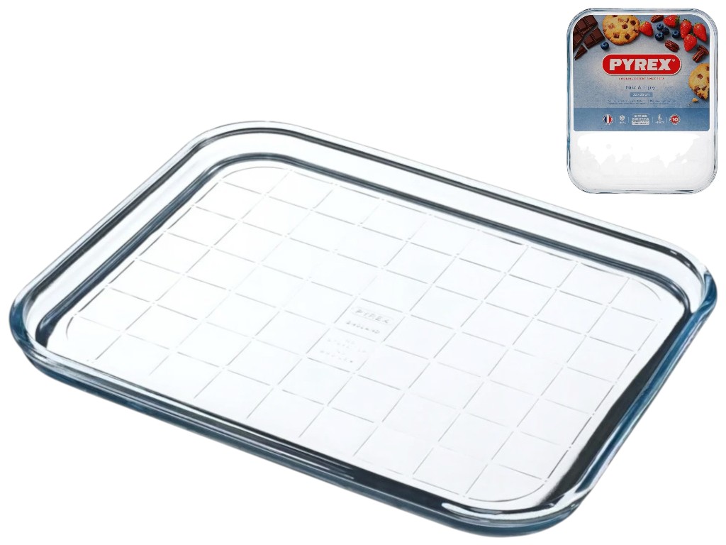 Форма для запекания Pyrex Cook & Enjoy, прямоугольная, жаропрочное стекло, 32×26×2см,цвет прозрачный