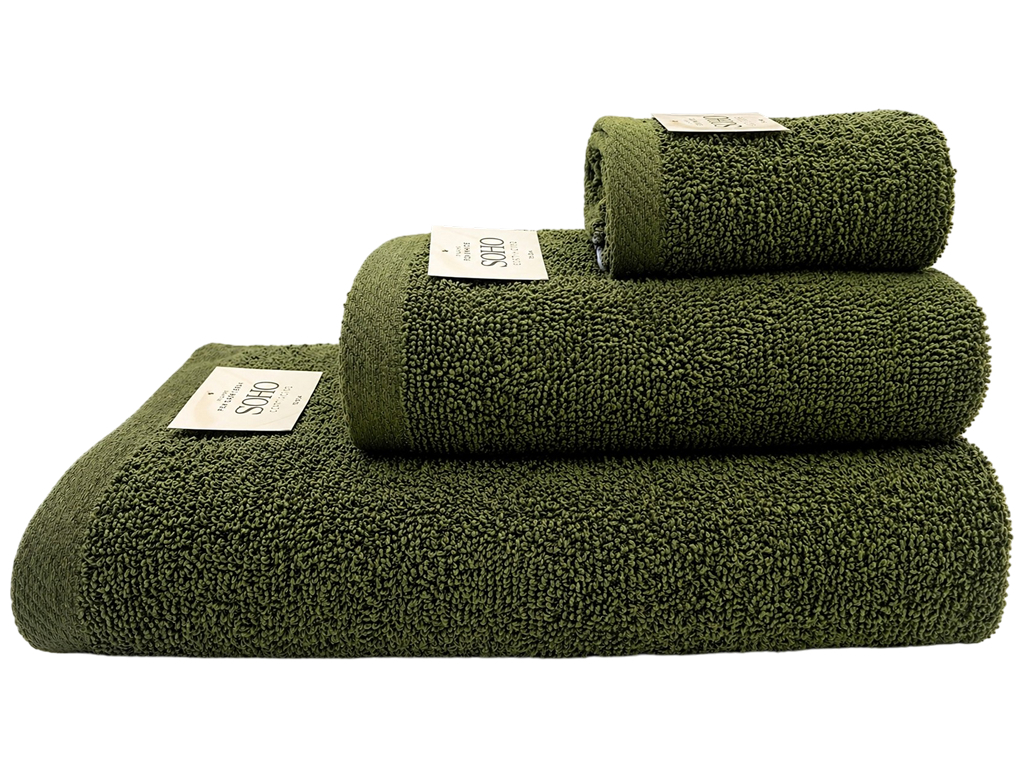 Рушник SOHO Basic Olive, бавовна 100%, 30×50 см
