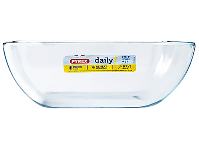 Форма Pyrex Daily, 22х17см, с крышкой, прямоугольная, 1,3л, 3426470288743