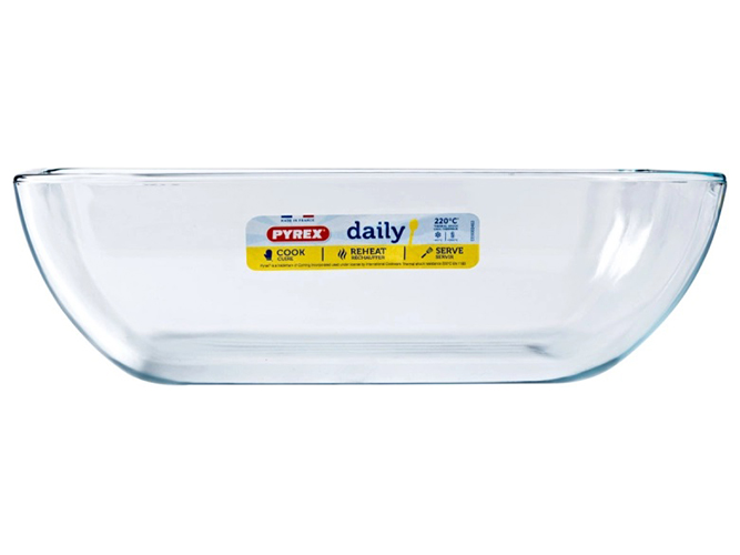 Форма скляна Pyrex Daily, з кришкою, прямокутна, 25х20см, 2,2л, 342647028875