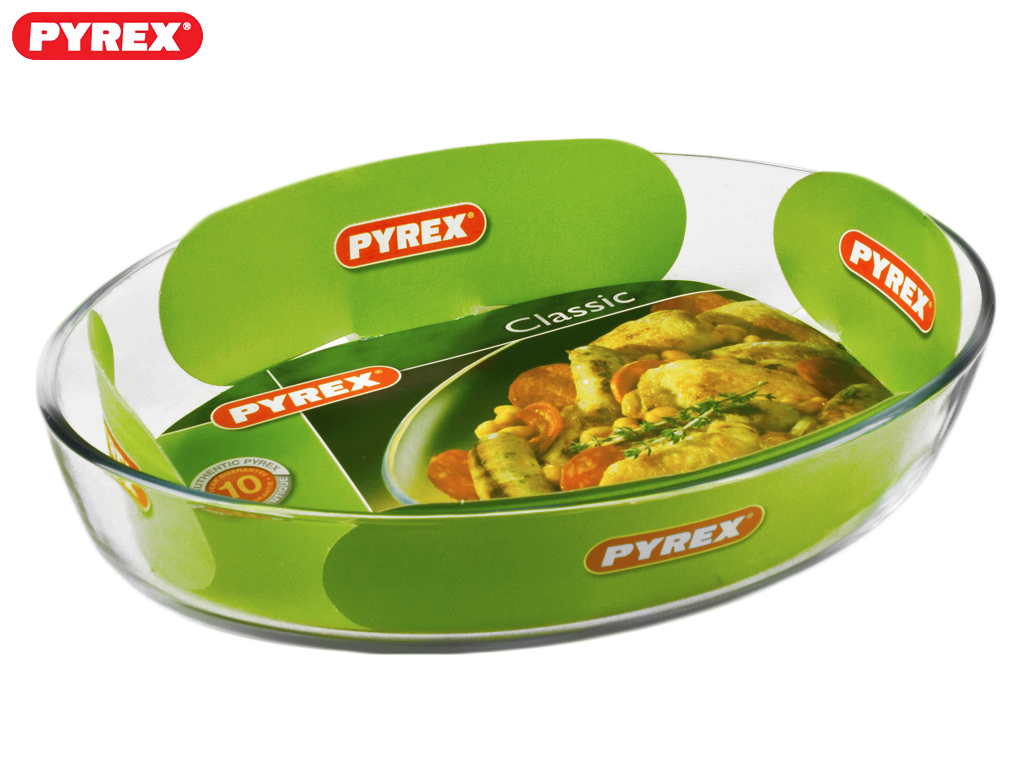 Противень термостекло Pyrex 30x21см овальный 00629