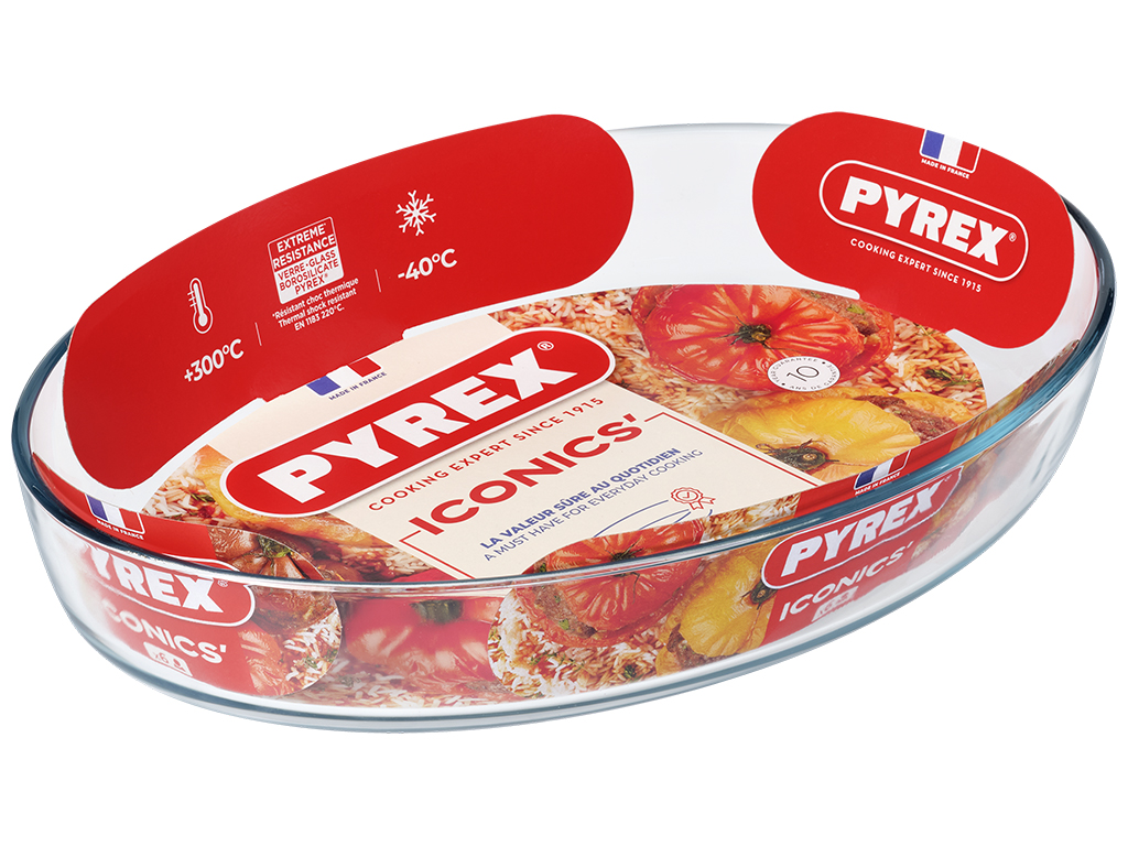 Форма скляна Pyrex, овальна, 40х27х7см, 4,2л, 313761000064