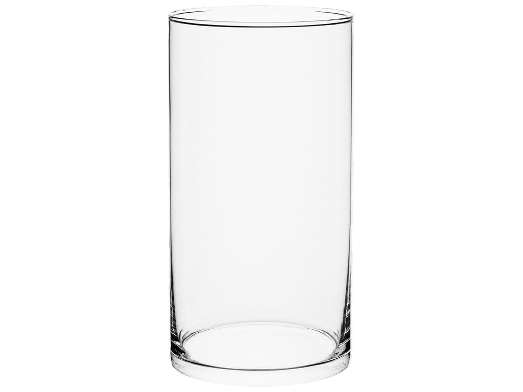 Ваза Glasset Luca, стеклянная, цилиндрическая, прозрачная, 29,5 см