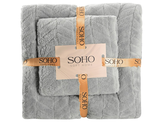 Набір рушників Soho Gray, 35x75см, 70x140см (ціна за набір 2шт) 6900069707602
