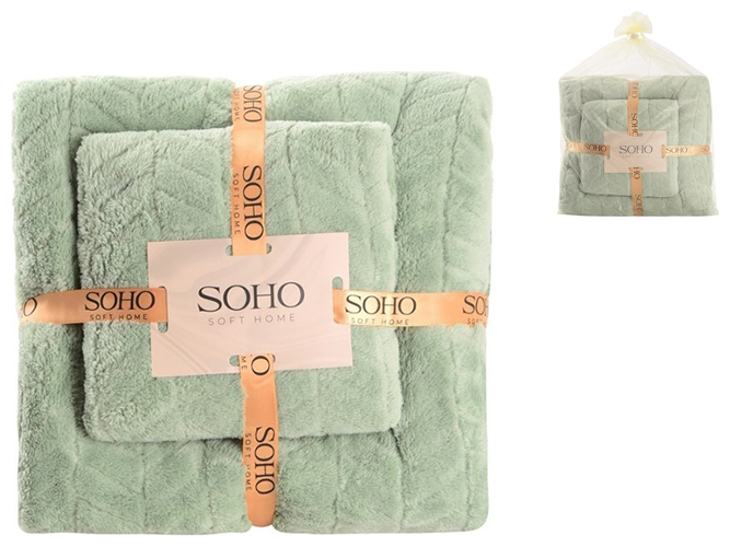 Набір рушників Soho Green, 35x75см/70x140см (ціна за набір 2шт) 6900069707619