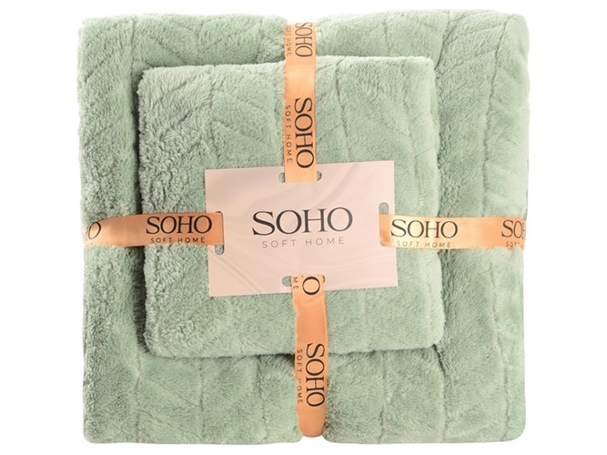 Набір рушників Soho Green, 35x75см/70x140см (ціна за набір 2шт) 6900069707619