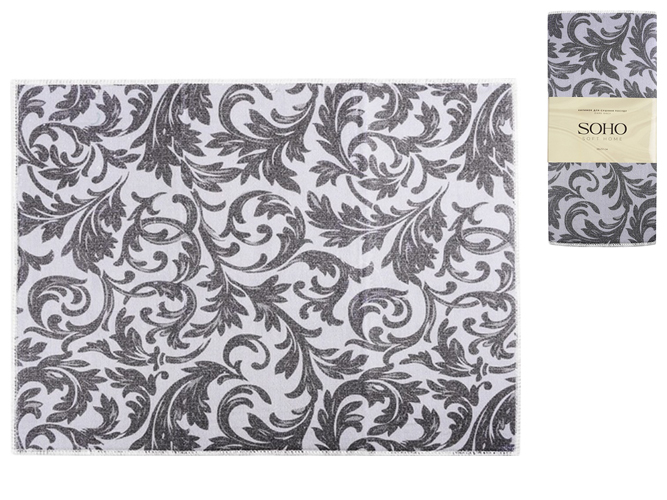 Килимок для сушіння посуду Soho Dark Grey, 38х51см, 6900069704403
