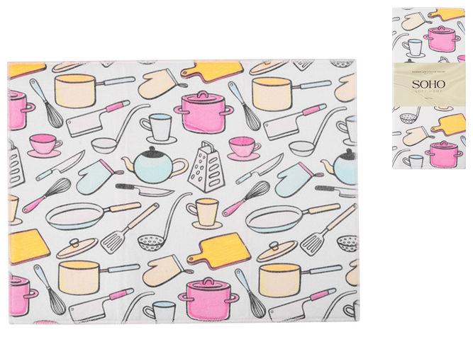 Коврик для сушки посуды Soho Pattern, 38х51см, 6900069704434