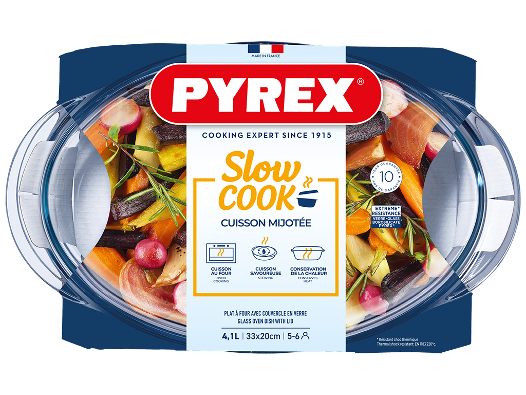 Каструля скляна Pyrex, з кришкою, 4,1л
