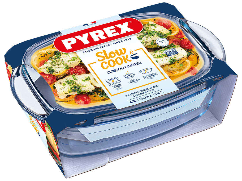 Кастрюля стеклянная Pyrex, прямоугольная, 4,5л, 3426470269667