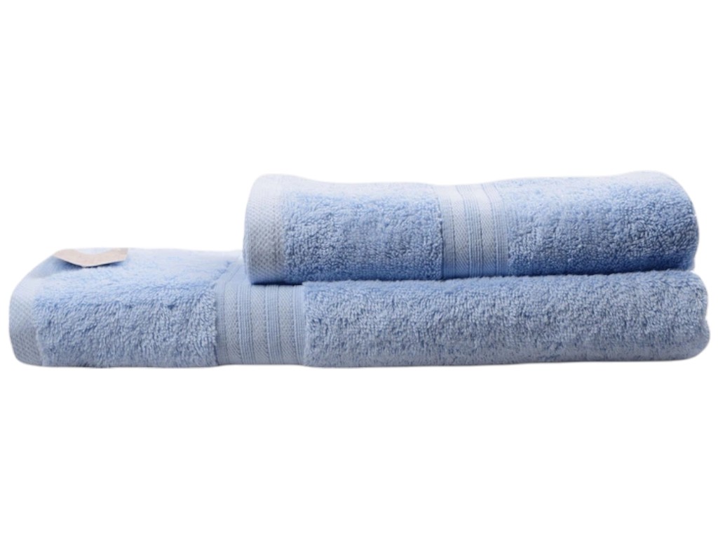Набор полотенец Soho Abba Blue, хлопок, 50×90см, 70×140см, цвет голубой (цена за набор 2шт)