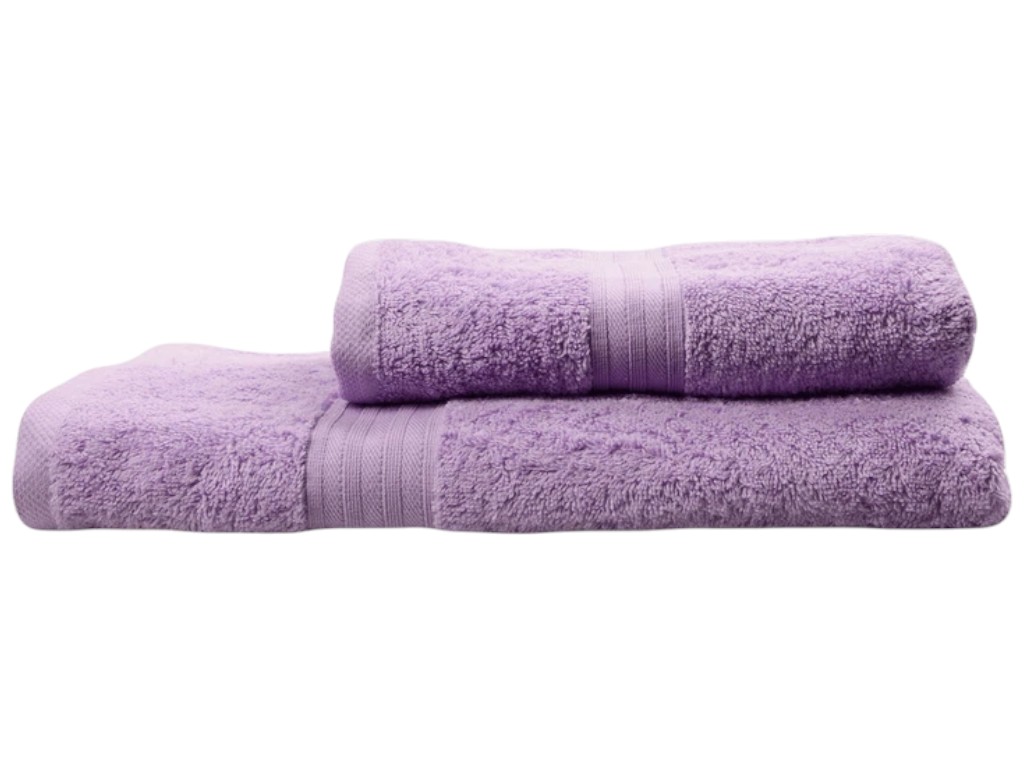 Набор полотенец Soho Abba Lilac, хлопок, 50×90см, 70×140см, цвет сиреневый (цена за набор 2шт)