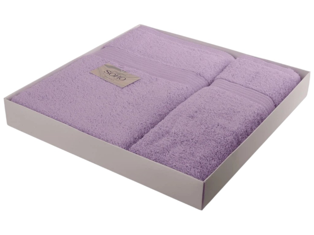 Набор полотенец Soho Abba Lilac, хлопок, 50×90см, 70×140см, цвет сиреневый (цена за набор 2шт)