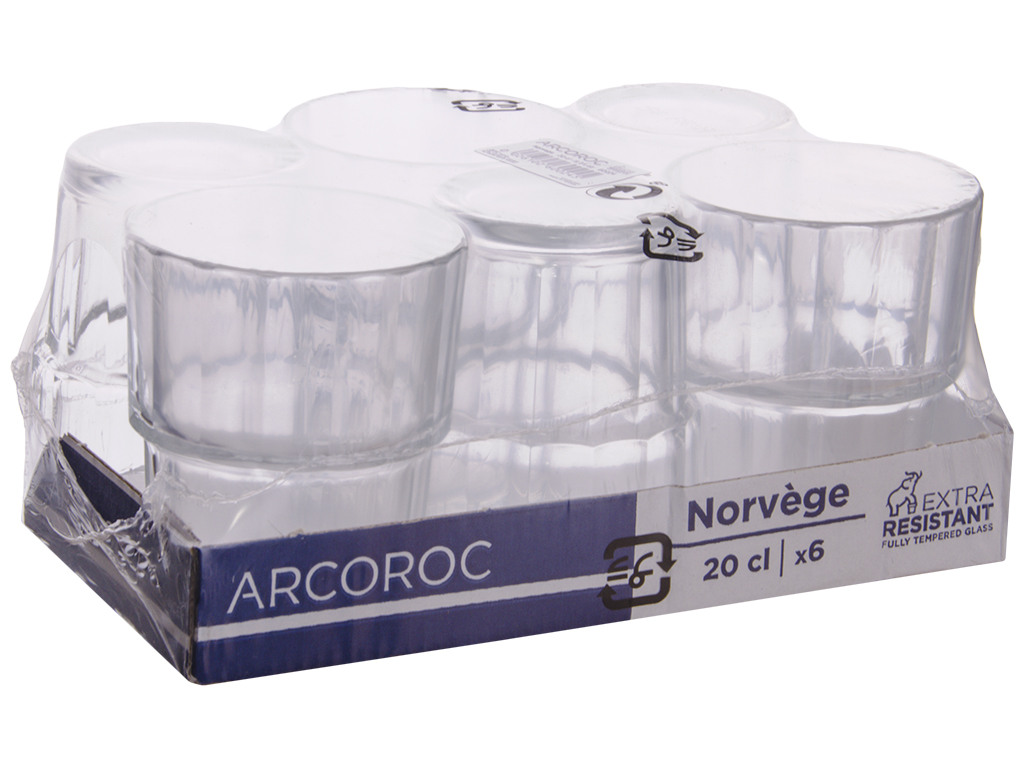 Набор стаканов Arcoroc Norvege низких 200мл (цена за набор 6шт) 00245