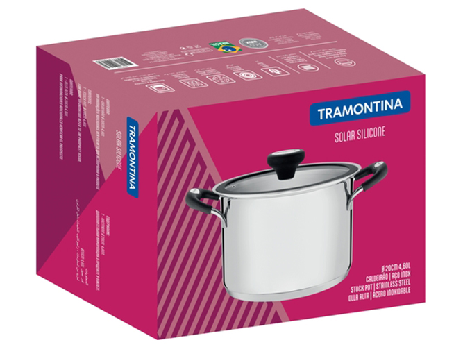 Кастрюля Tramontina Solar Silicone, 4,5л, 7891116129289