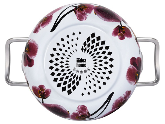 Каструля Idea Home, cкляна кришка, 16см, 2,1л, Orchid, 8690068328967