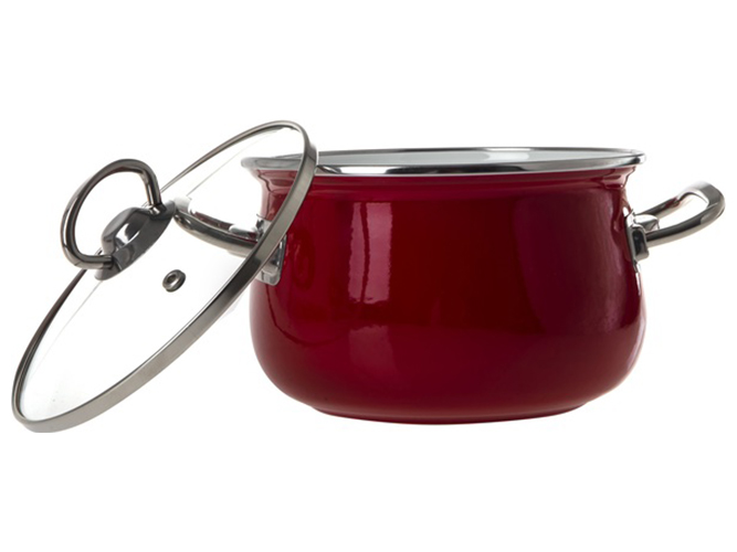 Кастрюля Infinity Red, с крышкой, 22см, 5л, 8690068737226