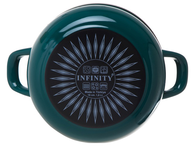 Кастрюля Infinity Ment, со стеклянной крышкой, 24см, 6л, 8690068737516