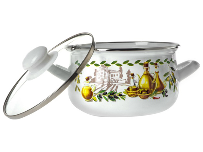 Кастрюля Infinity Olive, с крышкой, 24 см, 6л, 8690068737578