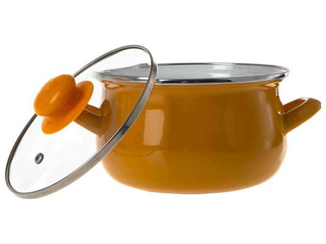 Кастрюля Infinity Yellow, с крышкой, 18см, 2,4л, 8690068737608