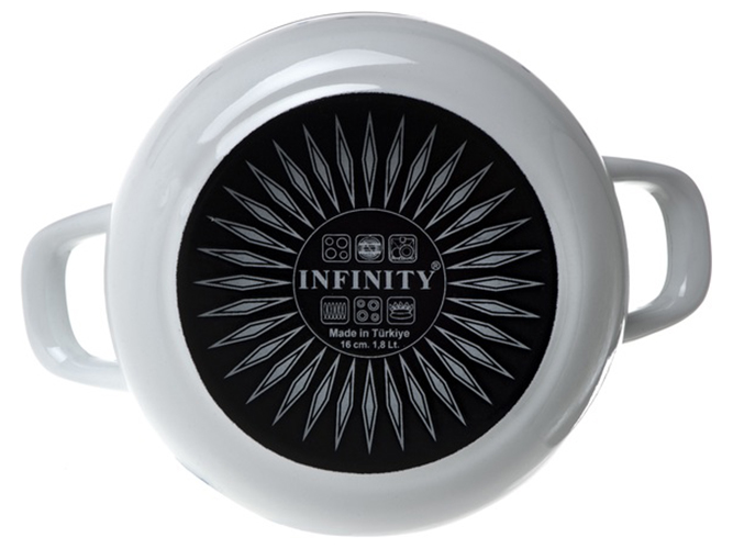 Кастрюля Infinity Feather, со стеклянной крышкой, 24см, 6л, 8690068737752