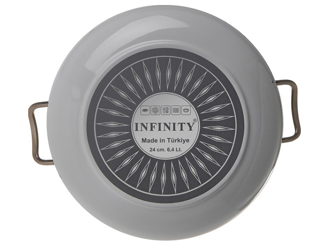 Кастрюля Infinity Leaves New, с крышкой, 24см, 6,5л, 8690068887648