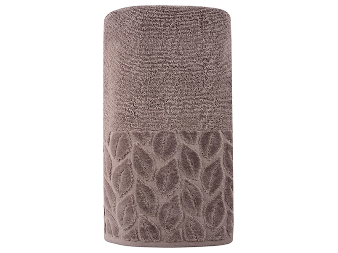 Полотенце банное Soho, 70x140см, хлопок 100%, Leaves Cappuccino 8690069271590