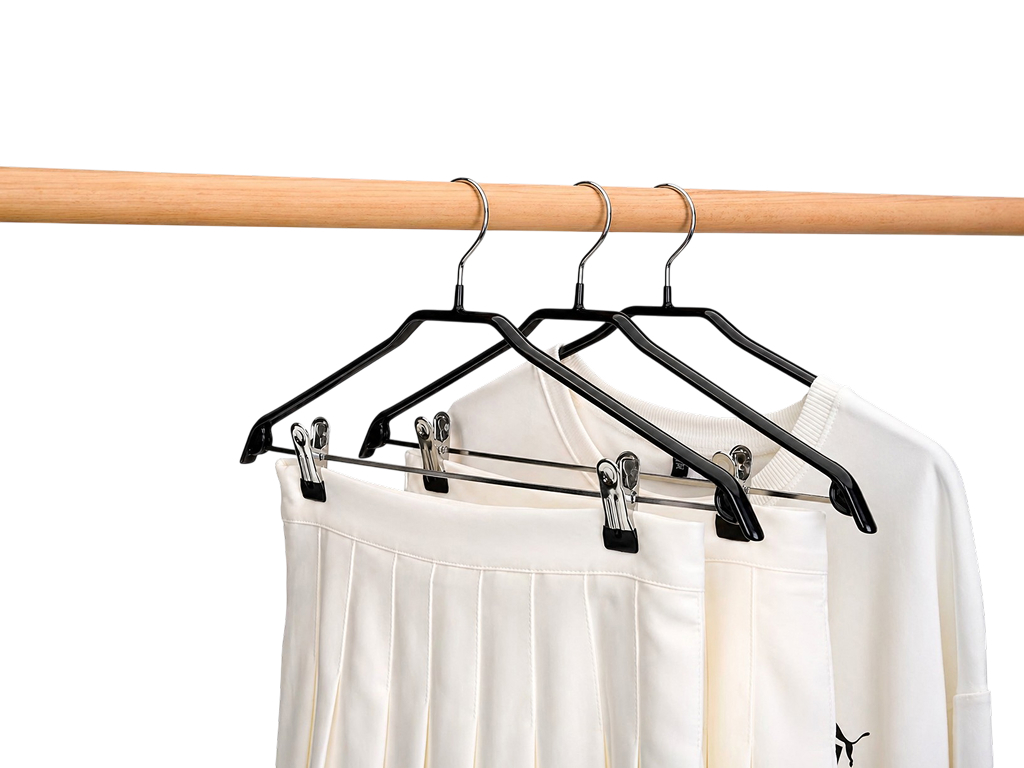 Вешалка Idea Home, металл с резиновым покрытием с прищепками, 36×30×1,2см, цвет черный