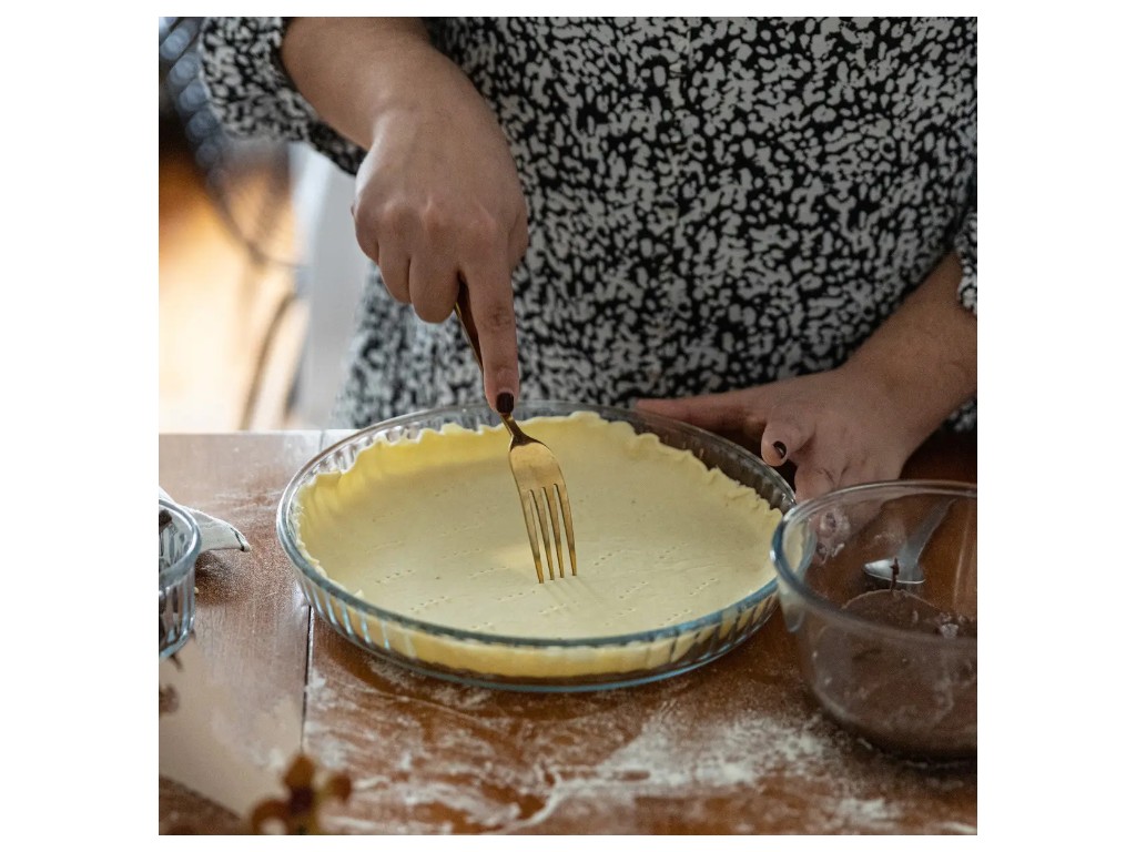 Форма для выпечки Pyrex, рифленый край, 31 см, боросиликатное стекло