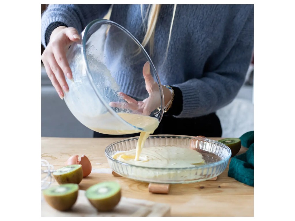 Форма для выпечки Pyrex, рифленый край, 31 см, боросиликатное стекло