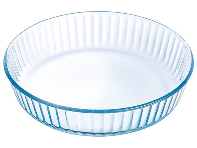 Форма скляна Pyrex, кругла, рифллений високий борт, 26см, 2,1л, 31376100007