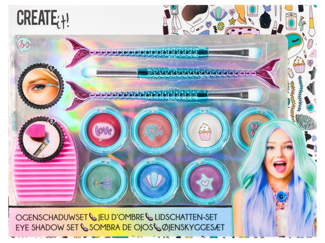 Набір дитячих тіней Create It! Русалонька, для повік, 8712916084525
