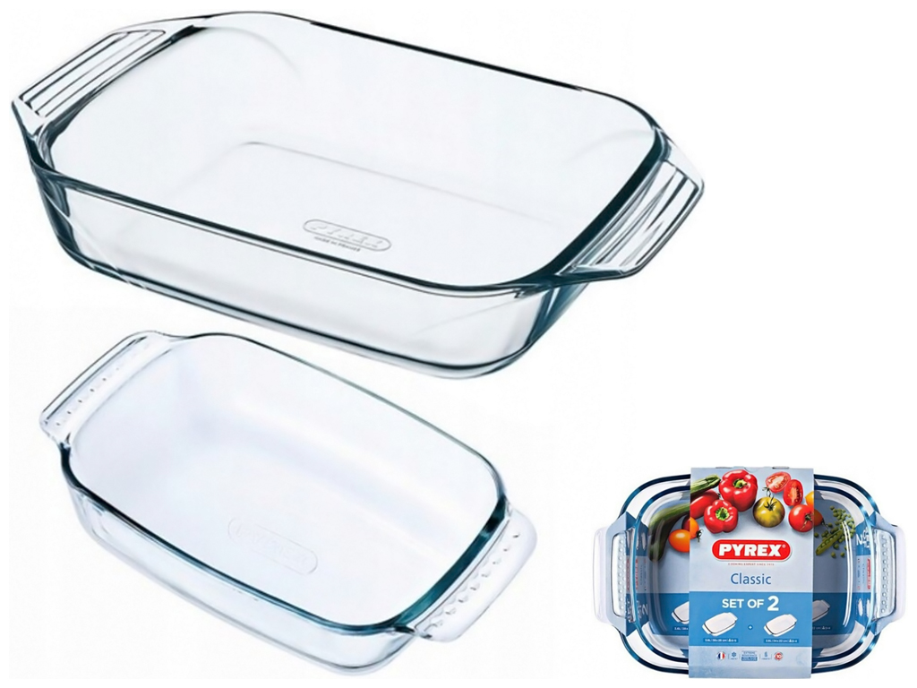 Набір форм Pyrex Classic, 39х25, 34х23см, прямокутні (ціна за набір 2 штуки) 3426470277624