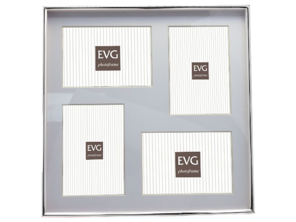 Фоторамка EVG, ONIX A02 Collage 4 Silver, металл, 10×15 см