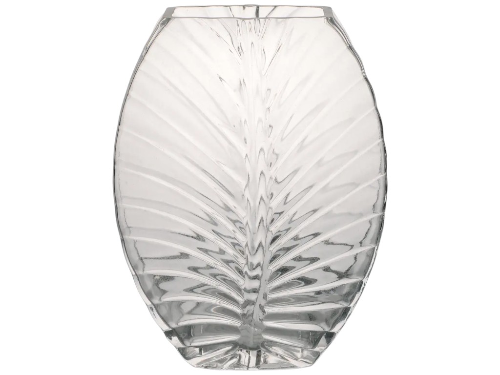 Ваза Viva Leaf, стекло, 25×18см, цвет прозрачный