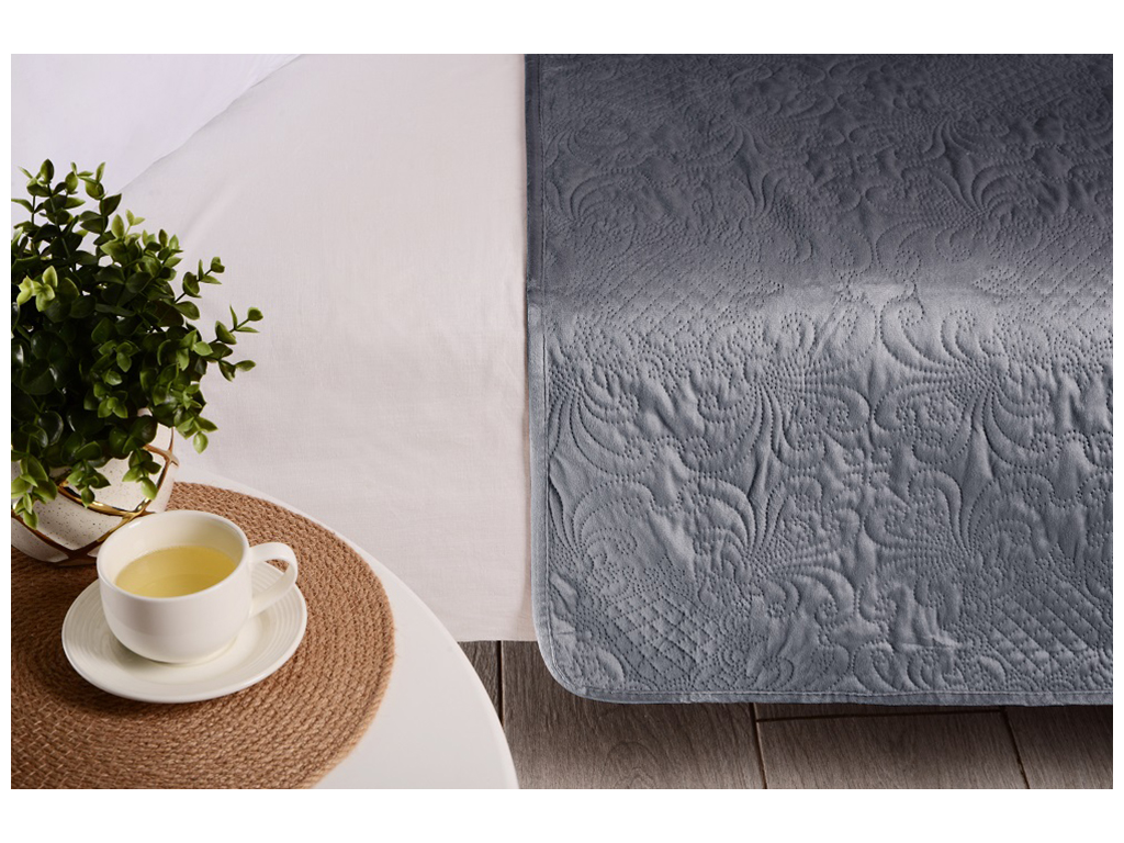 Покривало Soho Velvet Dutch Venzel Azure, 200x220см, 6900069923552