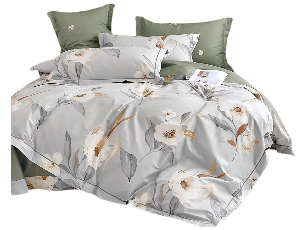 Комплект постільної білизни Soho Євро Studio Floret Grey, 200х230см, 6900069939478