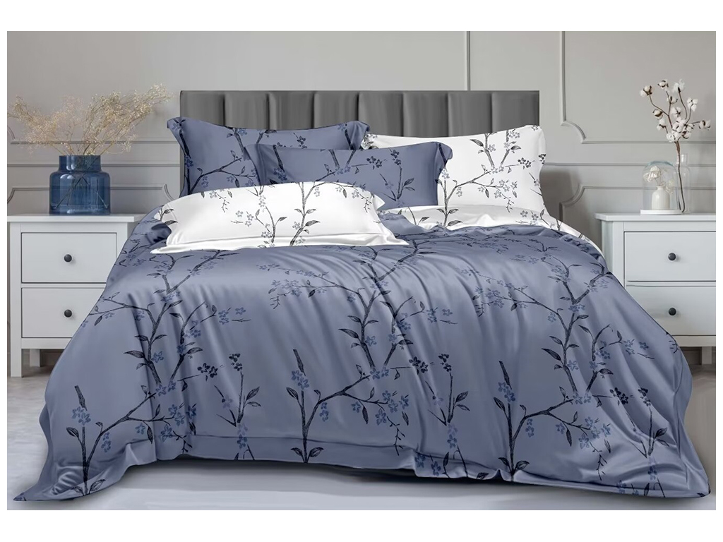Комплект постельного белья Soho Евро Lounge, 200x230см, Eleganze Blue, 6900069942010