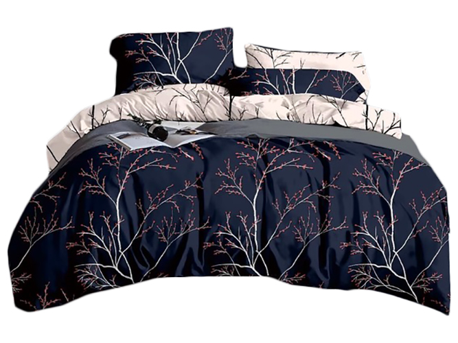 Комплект постельного белья Soho Евро Lounge, 200x230см, Evolution Dark Blue, 6900069942072