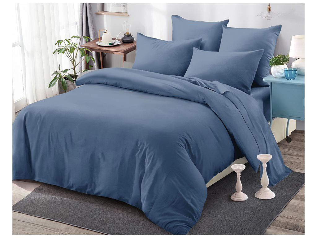 Комплект постельного белья Soho Евро Lounge One Denim, 200х230см, 6900069989176