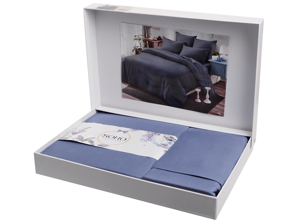 Комплект постельного белья Soho Евро Lounge One Denim, 200х230см, 6900069989176