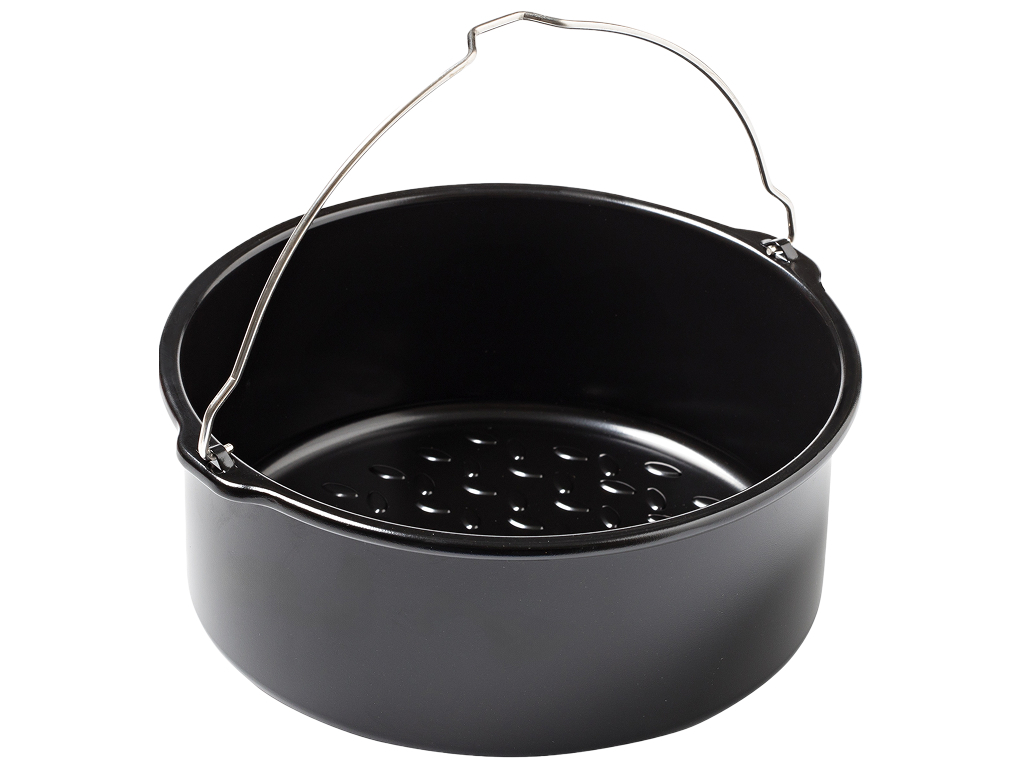 Форма для аэрогриля Pyrex AirFryer, углеродистая сталь, 1,6л, 20×19×7,5см, цвет черный