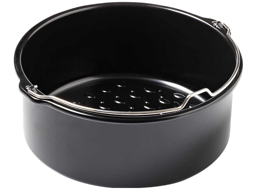 Форма для аэрогриля Pyrex AirFryer, углеродистая сталь, 1,6л, 20×19×7,5см, цвет черный