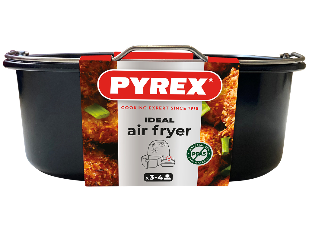 Форма для аэрогриля Pyrex AirFryer, углеродистая сталь, 1,9л, 22×21×7,5см